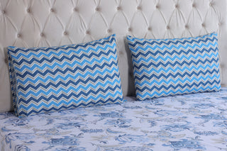 Azure Blossom Bed Sheet Set