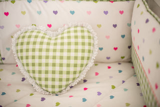 Apple Hearts Cot Bedding