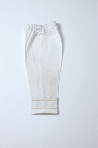 Capri Trouser White With Brown Linings